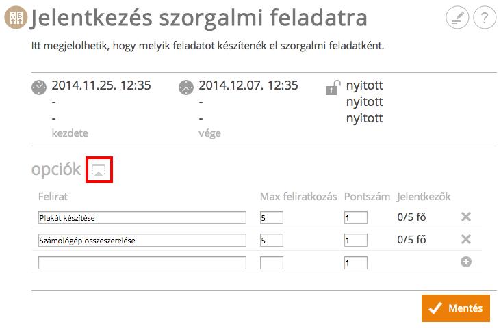 hogyan jönnek létre az opciók